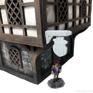 Medieval shop signs tabletop furnishing props, and terrain for D&D and Pathfinder image 3