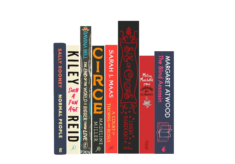Custom Book Stack Art Print Digital - Etsy