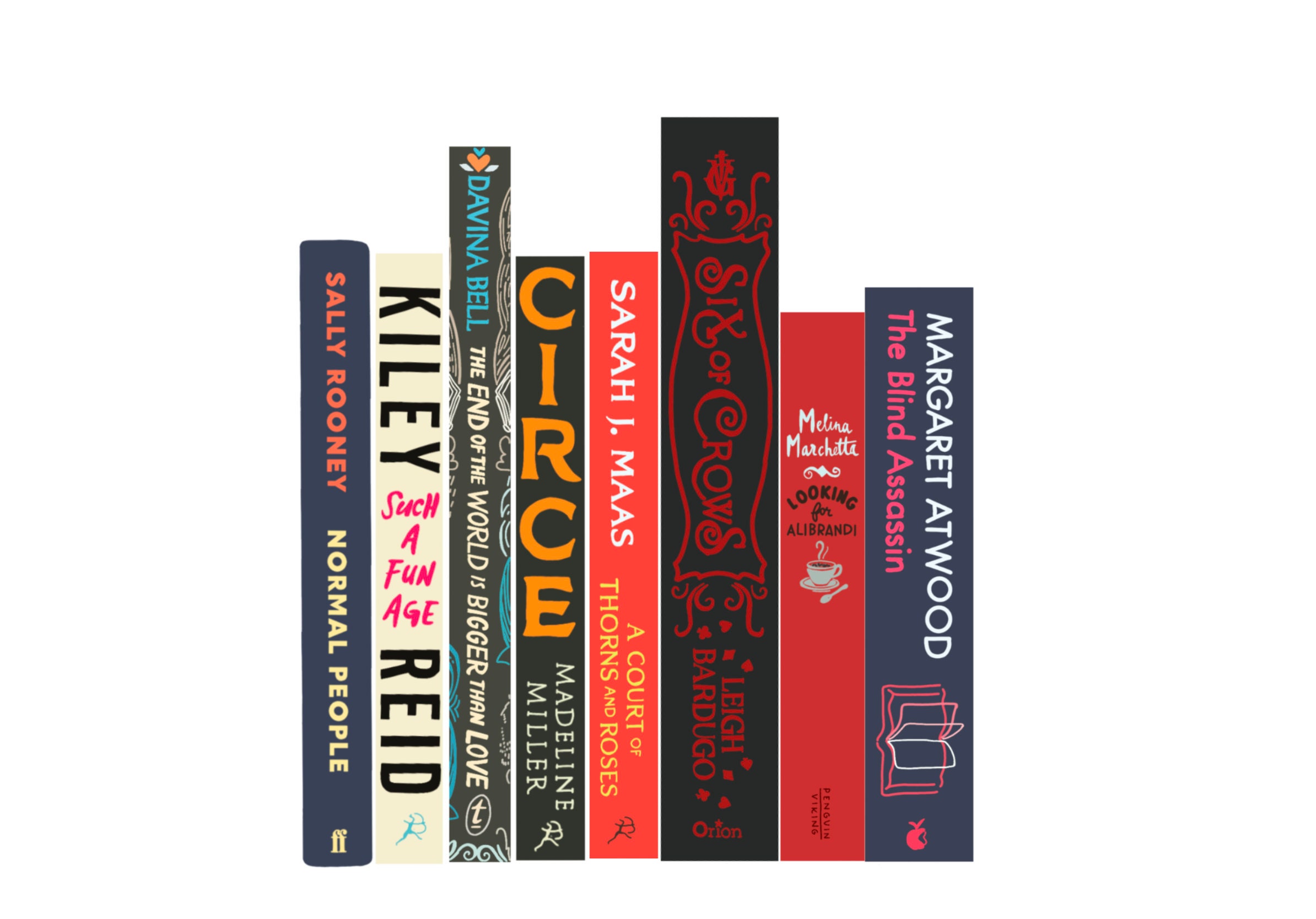 Custom Book Stack Art Print Digital - Etsy
