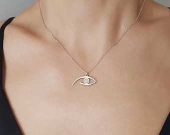 Gold Eye of Horus Necklace, Ra Eye Necklace For Women, Silver Eye of Horus Pendant, Ra Eye Necklace Silver, Ra Eye Necklace Gold, Eye of God