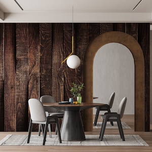 Dark Wood Panels Wallpaper Wall Mural 3D Photo Wallpaper