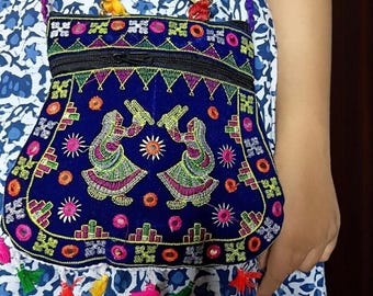 Rajasthani  Embroidered Bag | Mirror Work Crossbody Purse | Indian Ethnic Boho Handbag | Gift for Her