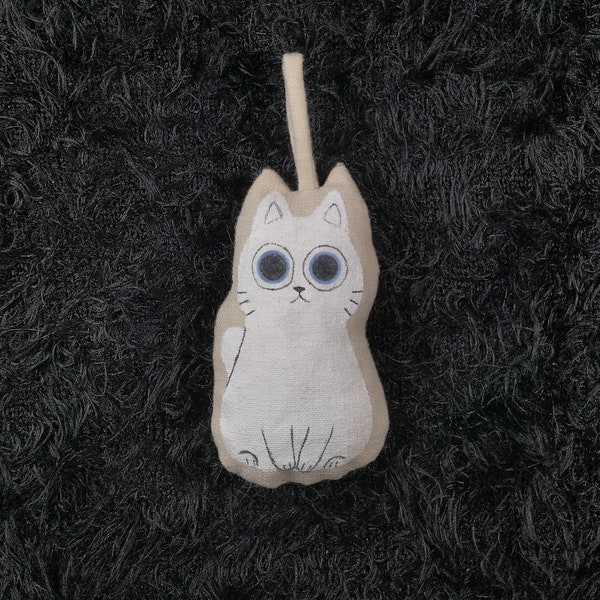 Portachiavi Personalizzato a Forma di Gatto, Handmade con Tessuto Morbido & Unico, Regalo Perfetto - Idee Originali