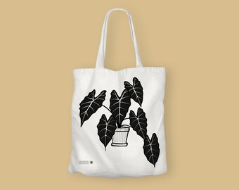 Alocasia, cotton totebag, tote bag