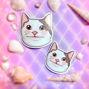 Beluga Cat Discord Meme Pins and Buttons for Sale