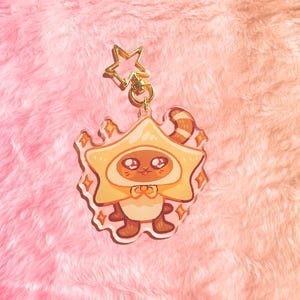Star Cat Double Sided Acrylic Keychain 6.5cm/2.5"