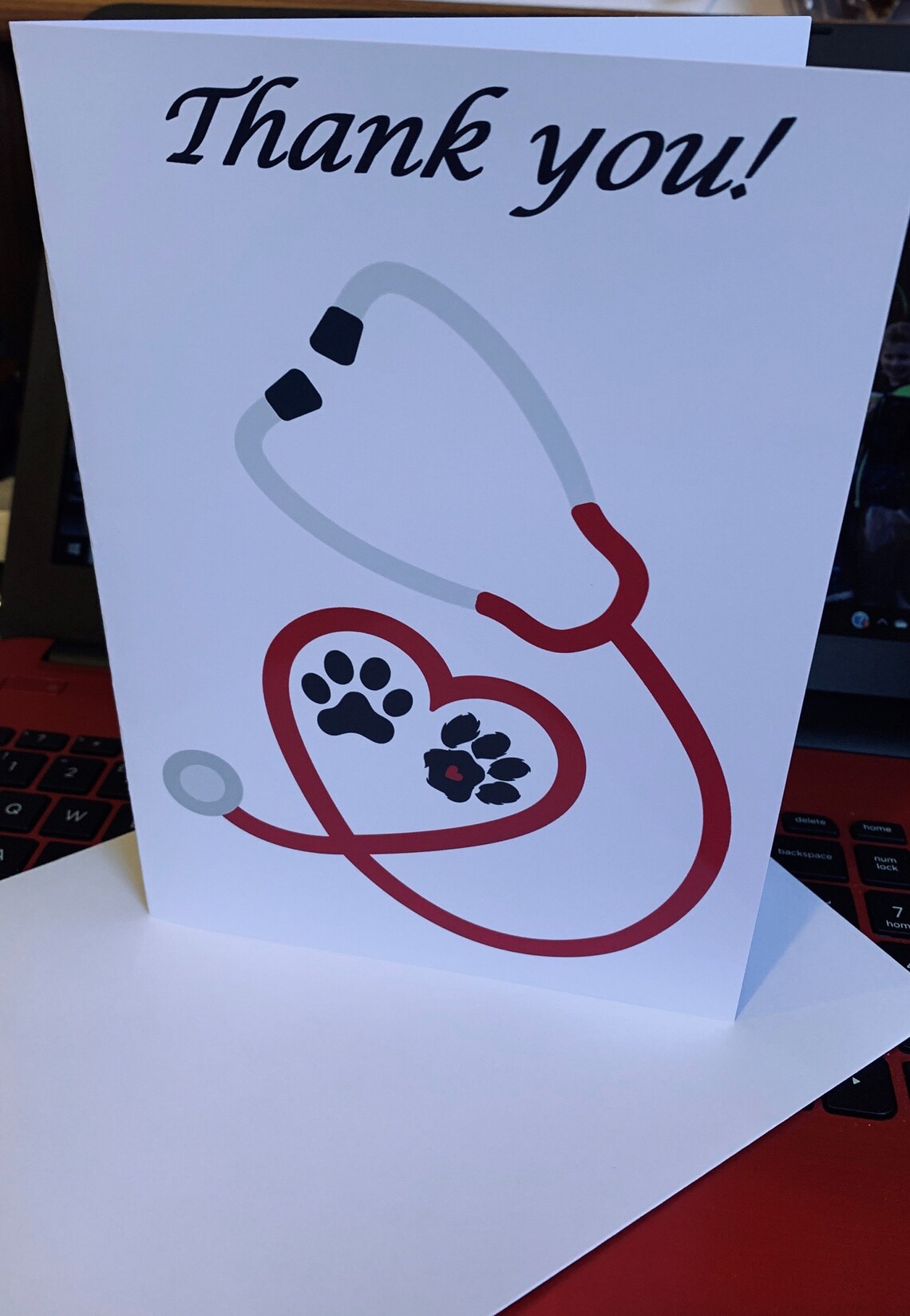 Vet Thank You Card Printable Thank You Card For Vet Digital File 