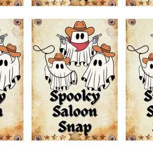 Jogo de cartas assustador Saloon Snap, divertido jogo de cartas Ghost Cowboy, jogo e presente de Halloween, jogos para a família, festa de presente com pequenas recompensas