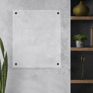 Blank Acrylic Dry Erase Board for Wall, Clear Large Wall for Home-Office, Clear Acrylic Plaque, To Do List, Floating Message Note Board