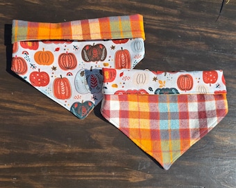 Flanellen pompoenbandana