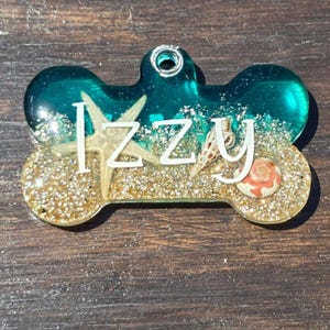 Ocean Resin Dog Tag - Summer Dog Tag