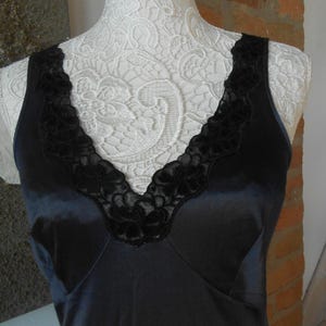 Vintage Petticoat 1960s Blue Lace Nightgown