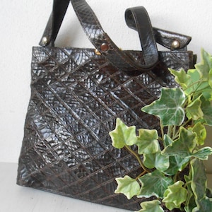 Vintage Shoulder Bag Brown Leather 1970s Bag