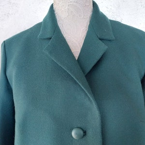 Vintage Woman Blazer 1950s Green Tailoring Italian Fashion