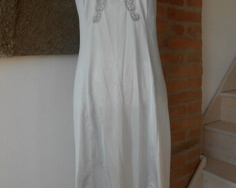 Camisón vintage de encaje gris perla de los años 60