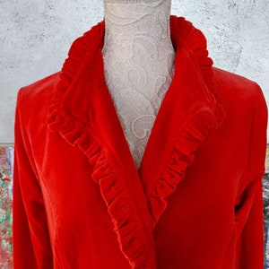Vintage Blazer Red Velvet 1990s  Italian Vintage Jacket