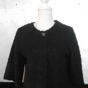 Vintage Woman Bolero Black 80s Made in Italy