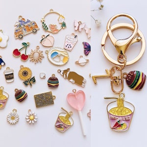 Personalise Your Keychain | Bag Charm | DIY Mix and Match Keyring Gift | Customised Keys Accessory