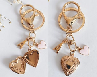 Customised Locket Love Heart Keychain | Bag Charm | Personalised Gift | Photo Locket | Custom Keychain | Keys Accessories