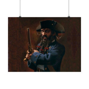 Blackbeard The Pirate Matte Horizontal Posters