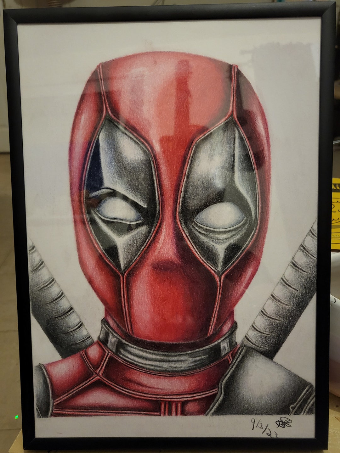 A4 Deadpool Colour Pencil Drawing - Etsy