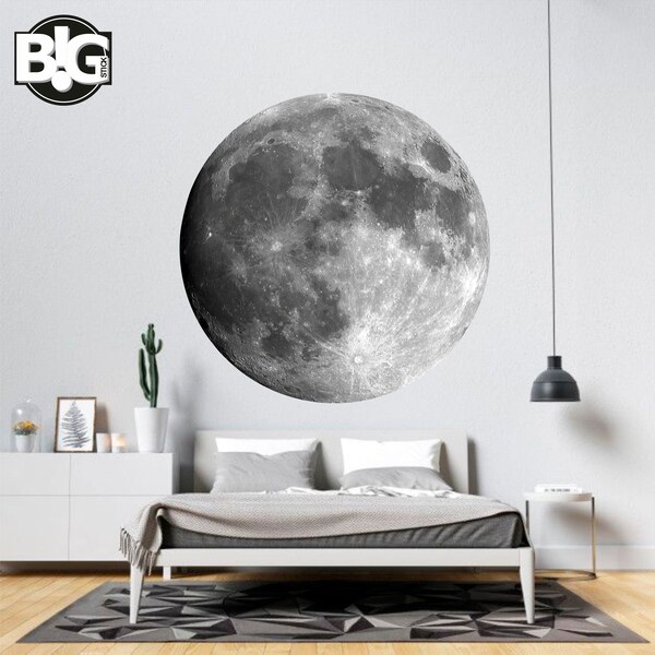 Wall Decal Moon Etsy