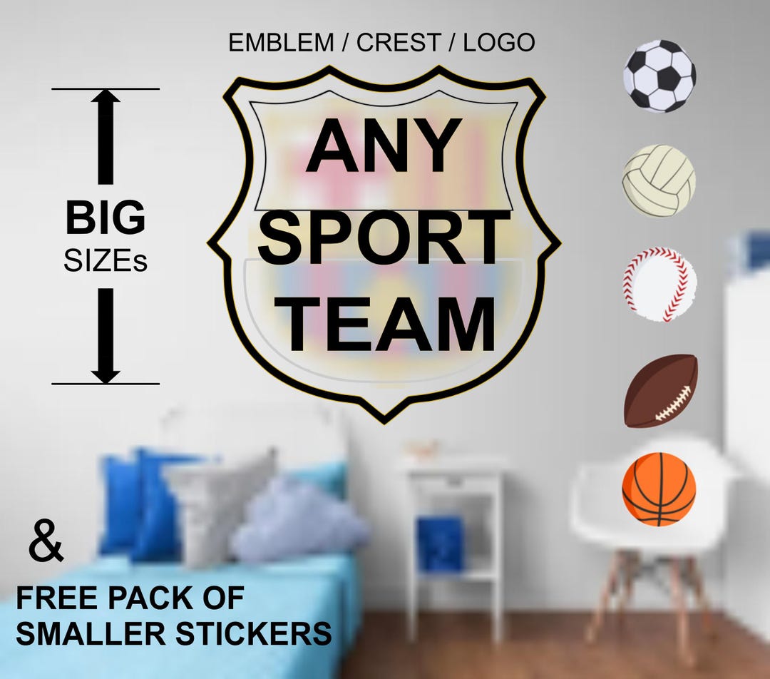 Custom Team Logo Sticker, Waterproof Decal + Free Stickers - Etsy