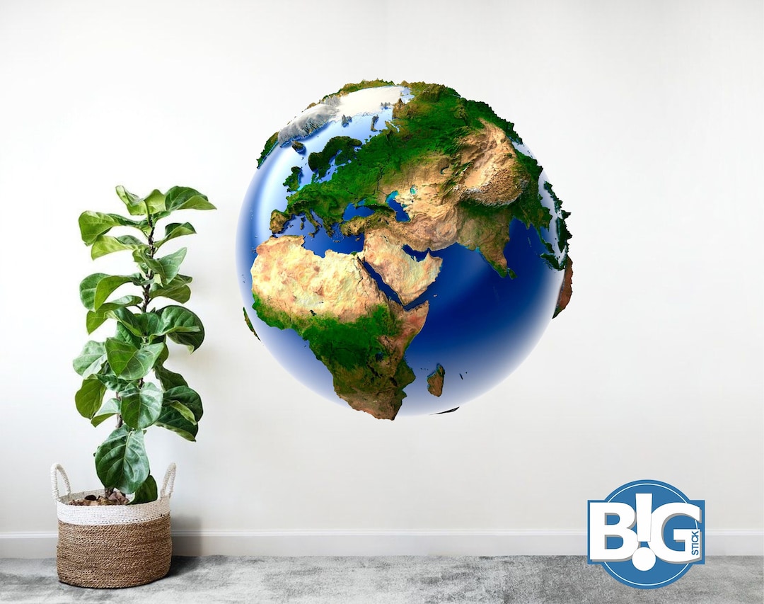 EARTH TERRA GLOBE Big Sticker - Etsy