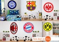 big sticker Football fußball soccer any team crest emblem stema logo, wall sticker decal wandtatoo product logo