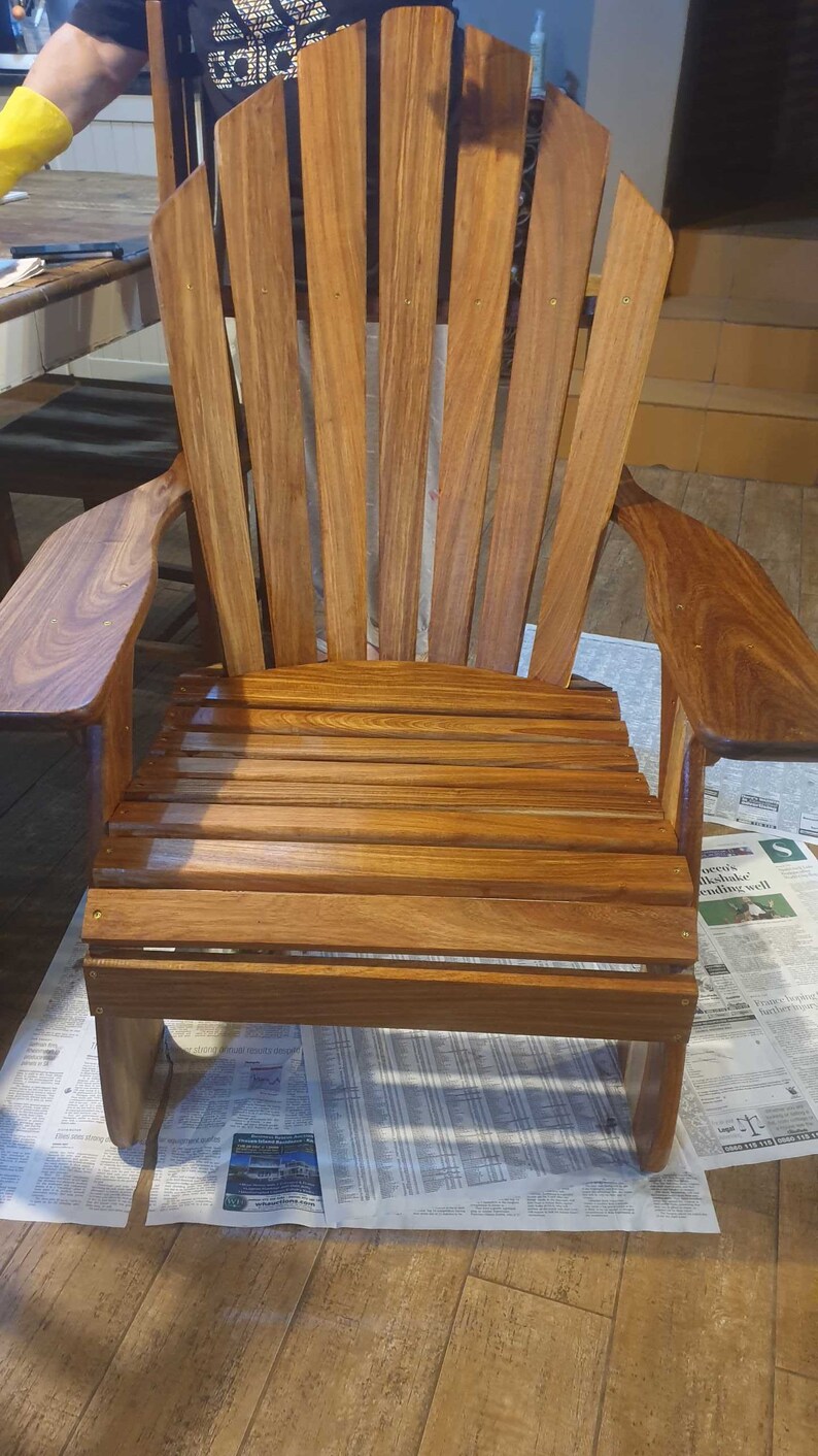Teak Adirondack Chair Etsy