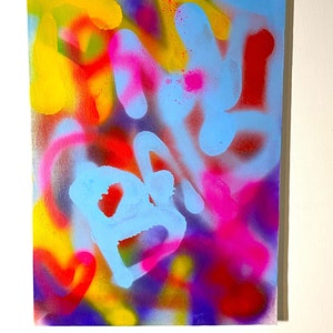 Abstract spray paint original print image 3