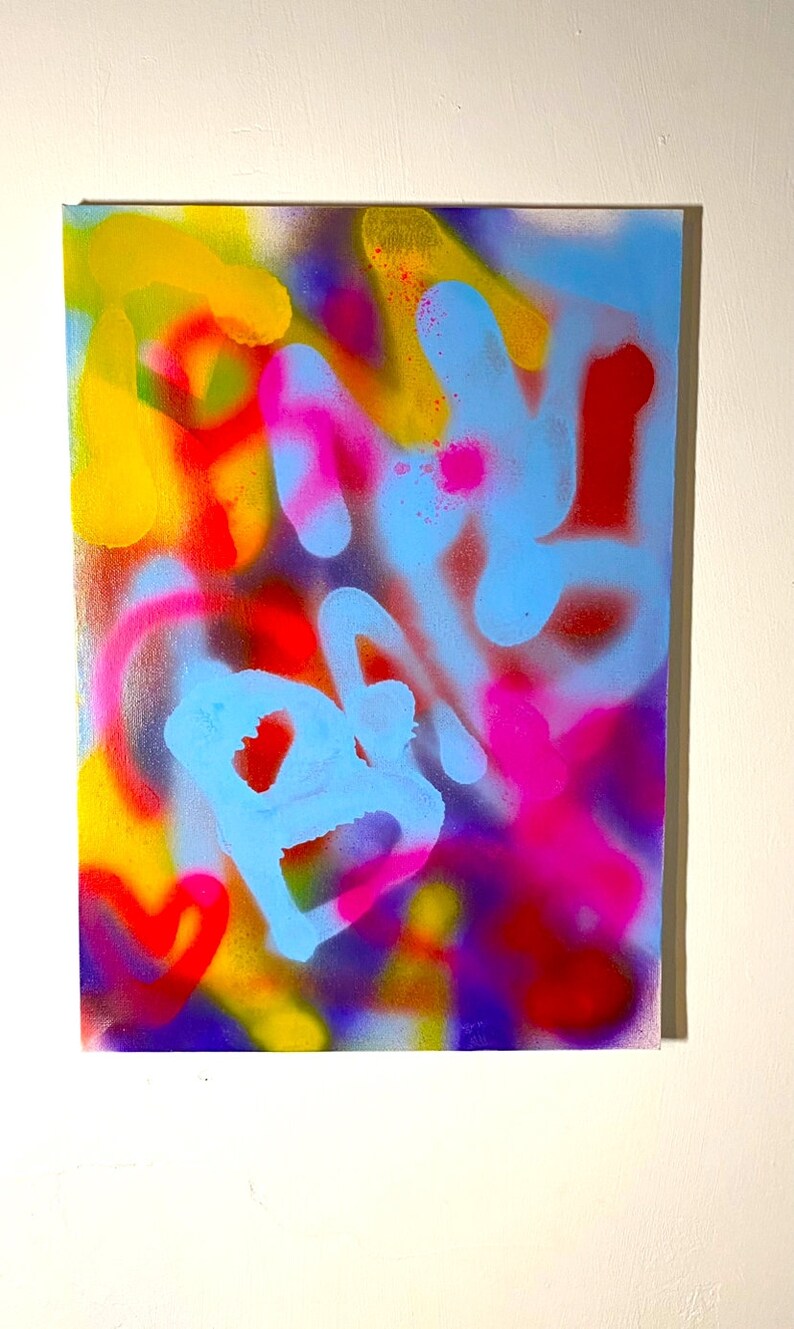 Abstract spray paint original print image 2