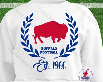 BUFFALO football EST. 1960 svg png-buffalo final season Football-svg-png Sports svg png Bills svg