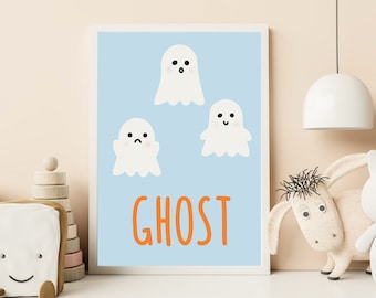 Cute Ghost Nursery Print