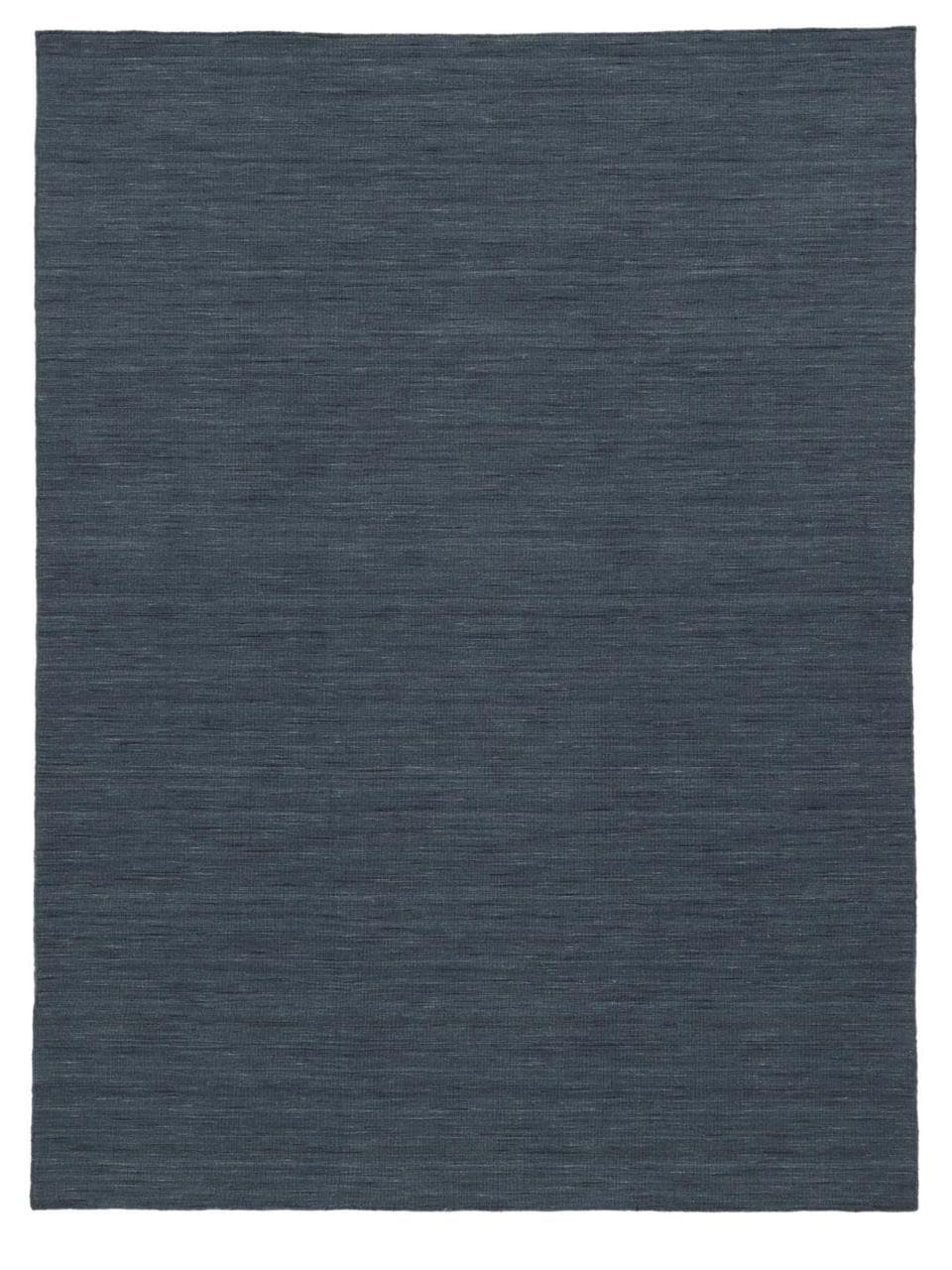 Solid Navy Blue Kilim Rug - Handwoven Wool Flatweave Durrie - Custom Handmade Bohemian Area Rug Handmade Navy Blue Wool Kilim Rug