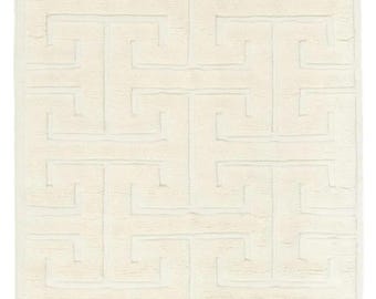 Berber hoogpolig vloerkleed Byzantijnse ivoorkleurige wollen vloerkleed handgeweven, handgeknoopt hoogpolig vloerkleed traditioneel geweven vloerkleed Boho vloerkleed op maat