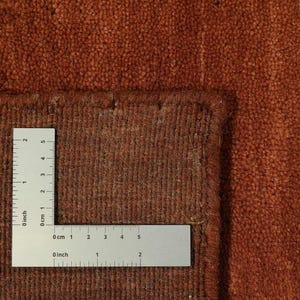 Handloom Frame Rug - Rust Red Color Wool Rug Handwoven, Hand Knotted ...