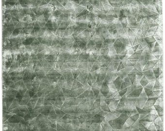 Handgeweven kristalgroen 6x9|8x10|8x11|9x12|10x13|10x14|12x15 tapijt handgetouwen luxueus viscose tapijt, ultrachic tapijt, handgeweven tapijt