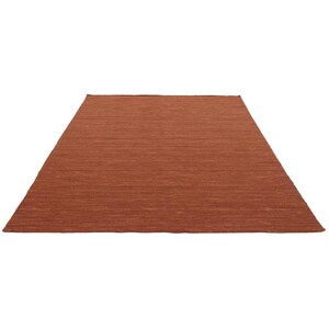 Solid Kilim Loom - Rust Color Wool Kilim Rug Handwoven, Handmade Rug ...