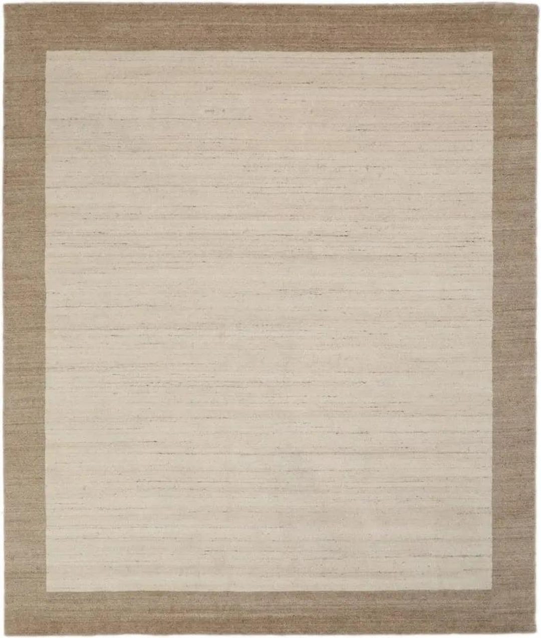 Handloom Frame Wool Rug – Natural Color Handwoven & Hand-knotted High ...