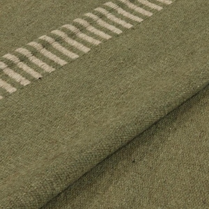 Serafina - Green Border Wool Kilim Rug Handwoven, Handmade Rug, Flatweave Rug,Bohemian Rug Durrie Rug Custom Wool Rug Durrie For Living room