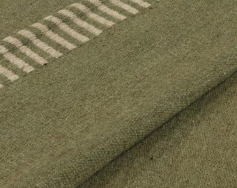 Serafina - Green Border Wool Kilim Rug Handwoven, Handmade Rug, Flatweave Rug,Bohemian Rug Durrie Rug Custom Wool Rug Durrie For Living room