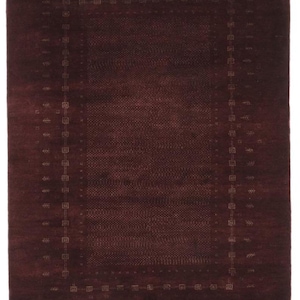 Handloom loribaft Gabbeh Dark Brown Color Wool Rug Handwoven, hand knotted high pile Rug, traditional weave Rug Bohemian Rug Custom Rugs