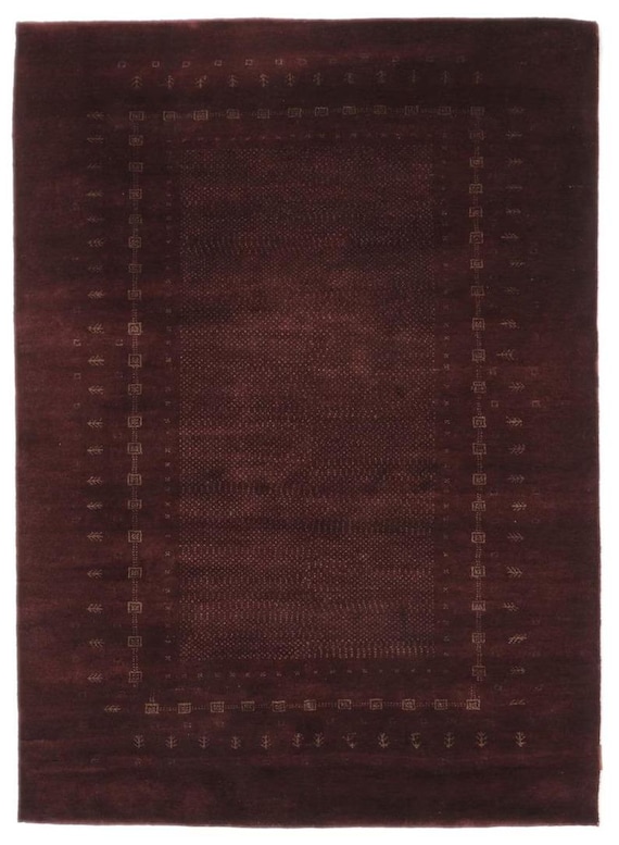 Handloom loribaft Gabbeh Dark Brown Color Wool Rug Handwoven, hand knotted high pile Rug, traditional weave Rug Bohemian Rug Custom Rugs