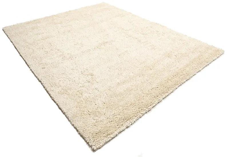 Stick Rug Handwoven Stick Saggi Wool Rug | Off-white High Pile Hand Knotted Rug ...