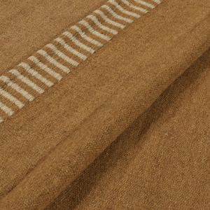Serafina - Brown Border Wool Kilim Rug Handwoven, Handmade Rug, Flatweave Rug,Bohemian Rug Durrie Rug Custom Wool Rug Durrie For Living room