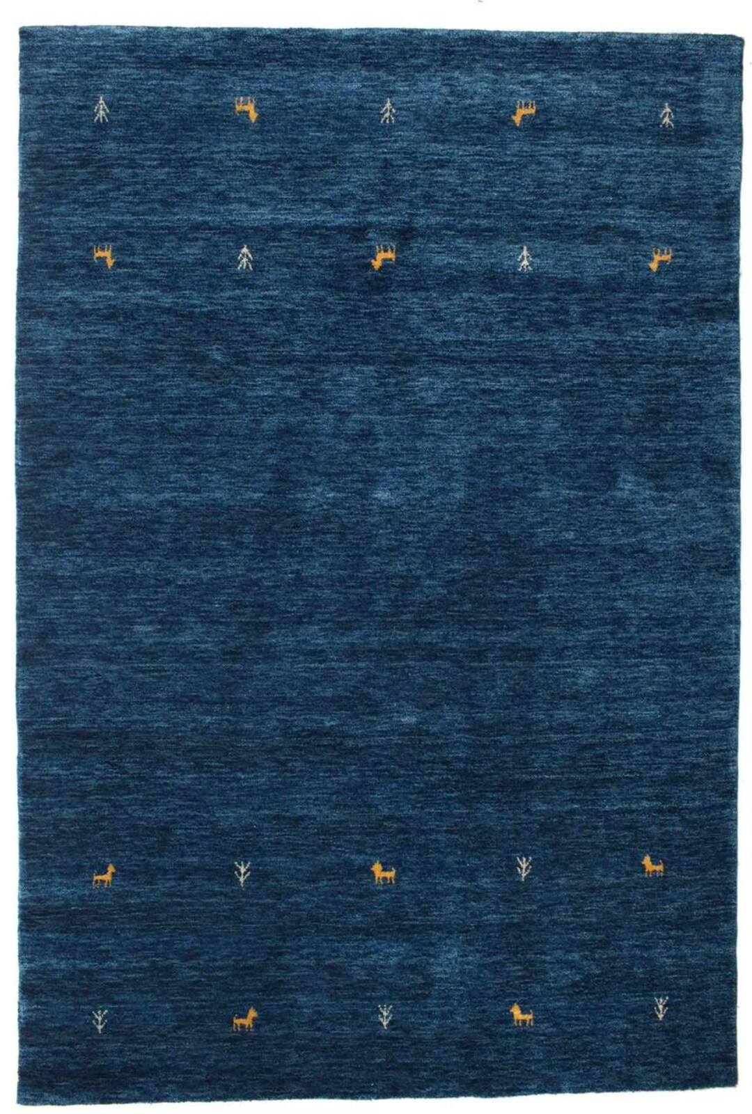 Handloom Gabbeh Giza Navy Blue Color Wool Rug Handwoven, Hand Knotted ...