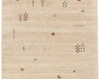 Handgewebter Giza Wollteppich - Hochflorteppich | Handgewebter & Handgeknüpfter Boho Wollteppich | Individueller Traditioneller Teppich
