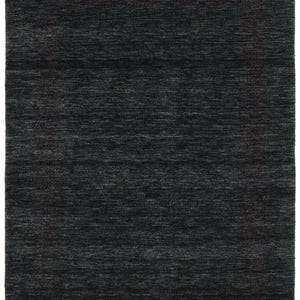 Black Gabbeh Rug, Hand Knotted Wool Rug, Modern Minimalist Area Rug, Charcoal Style Carpet, Custom Living Room Rug image 1