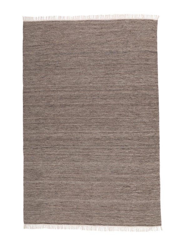 Minimalist Handwoven Wool Kilim Rug - Solid Gray Flatweave Area Rug - Custom Size Handmade Modern Rug for Living Room & Bedroom